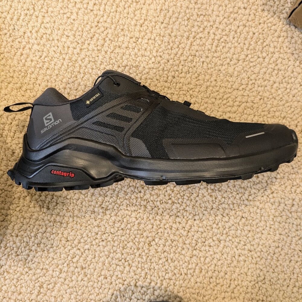Salomon Men's X Raise GTX Shoe 10, Black/Black/Phantom